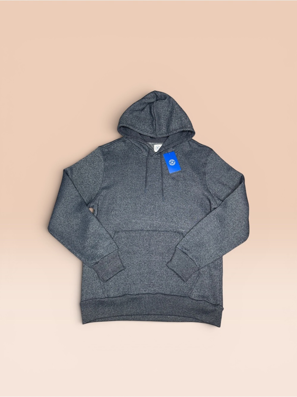 Hurley Men's Gray Blue Hooded Pullover Sweatshirt